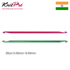 Вязальные крючки 30 см, Двухсторонние цветные акриловые спицы