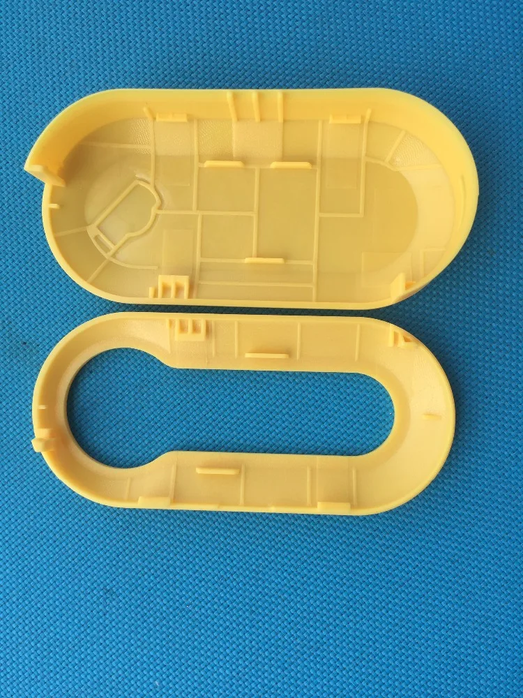 5Pcs/Lot Of Plastic Shell Replacement Key Cover Case Yellow Color For Fiat 500 Panda Punto Remote Flip Blank Car Accessories - купить по