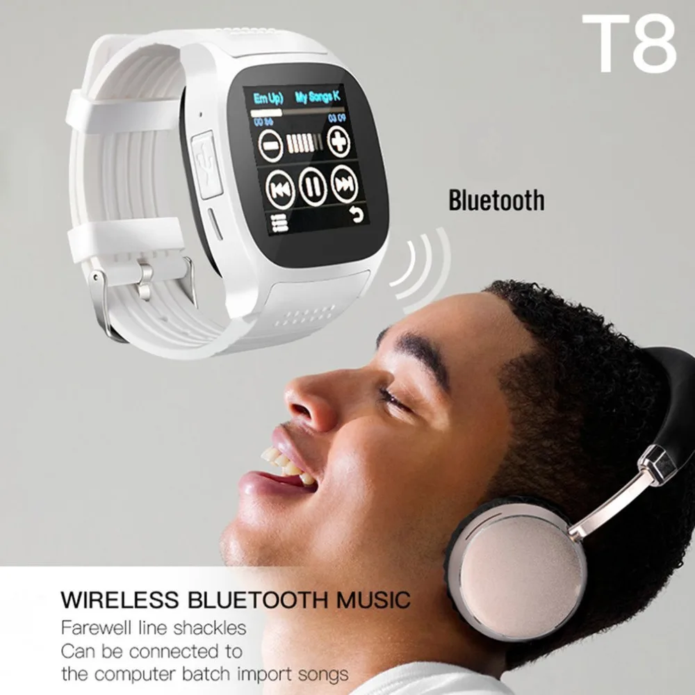 2019 T8 HD 2.0MP камера 1 5 дюймов TFT lcd сенсорный экран Bluetooth спортивные умные часы
