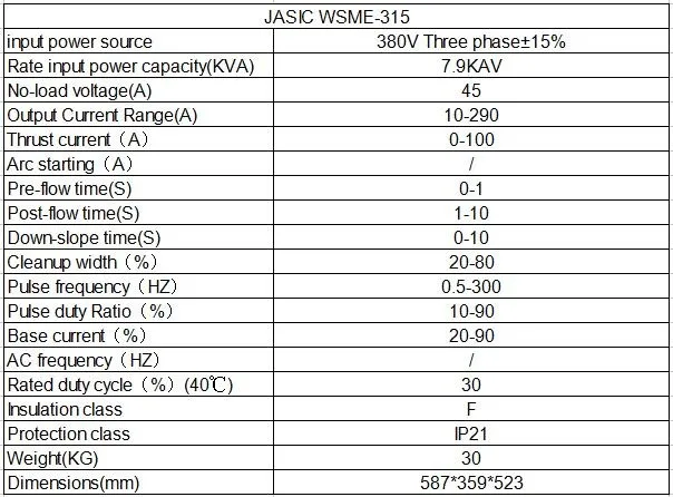 WSME-315 продукт JASIC TIG-315P AC/DC tig сварочный аппарат, алюминиевый сварочный аппарат