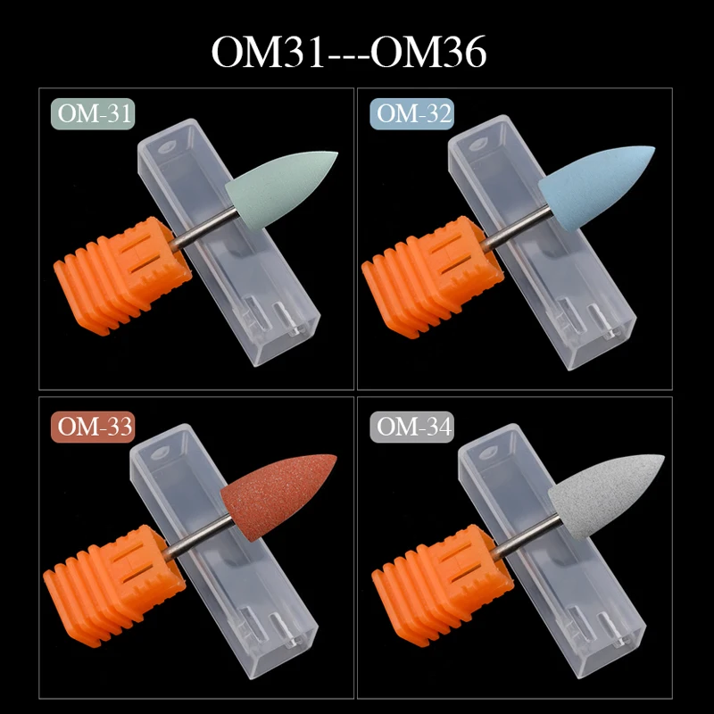 Полихроматическое электрическое сверло для ногтей 6 шт./компл. твердосплавные