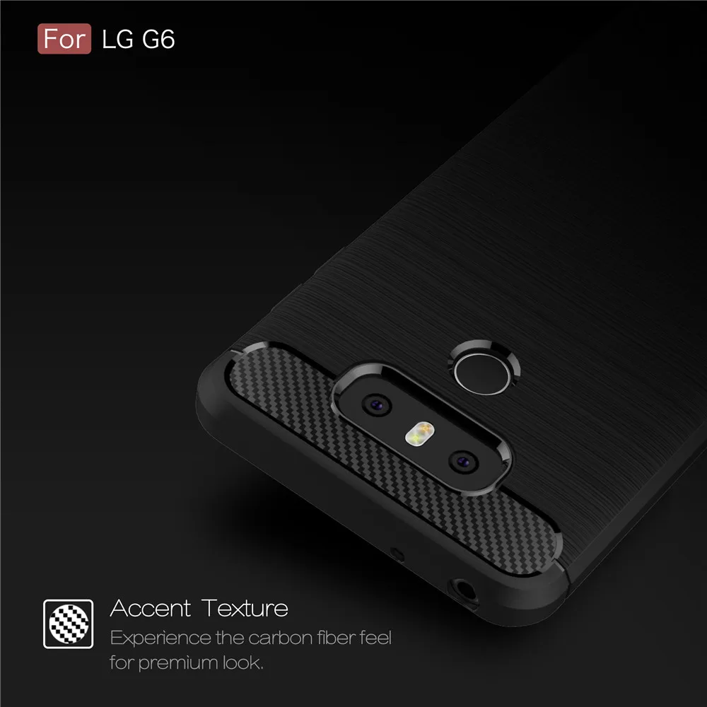 Чехол из углеродного волокна для Coque LG G6 G 6 Dual Sim h870 h870ds мягкие тонкие