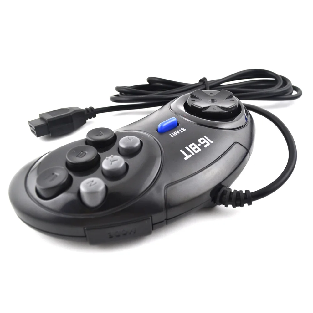 Для игрового контроллера SEGA Genesis для 16-битного 6-кнопочный геймпад MD игровые