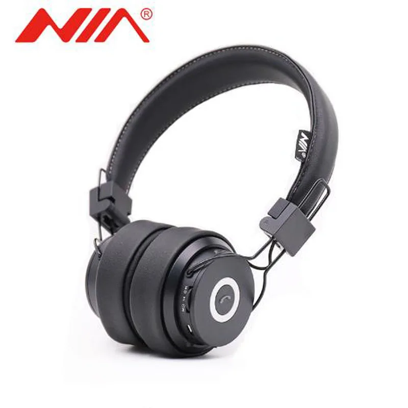 Беспроводные Bluetooth наушники NIA X6 с микрофоном стерео гарнитура поддержкой TF карты