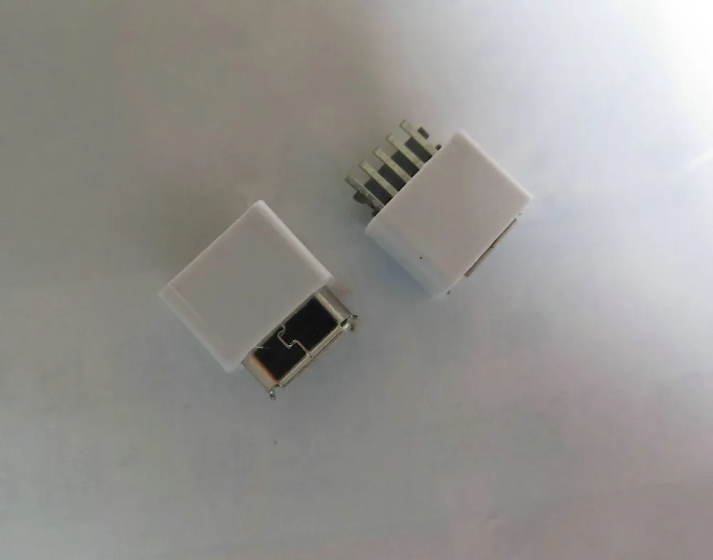 4 компл./Лот белый прямой сделай сам Micro USB b 5 контактов гнездовой сварочный провод