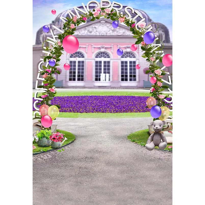 

5x7ft Flowers Gate Wedding Church Entrance Chapel Washable No Wrinkle Banner Photo Studio Background Backdrop Polyester Fabric