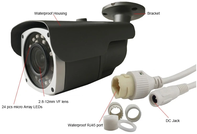 Уличная ip камера CCDCAM SONY IMX323 1080P инфракрасная ночного видения 40 м объектив 2 8 12 мм
