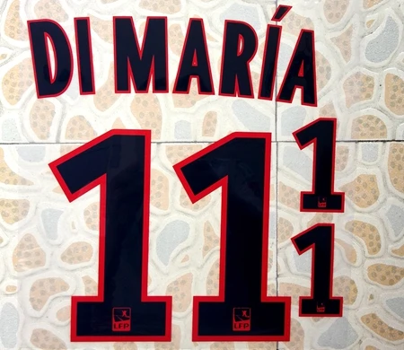 Red От MBAPPE NEYMAR JR MATUIDI DI MARIA CAVANI DRAXLER VERRATTI PASTORE T. SILVA LAVEZZI BEN ARFA nameset нашивка - Color: Red
