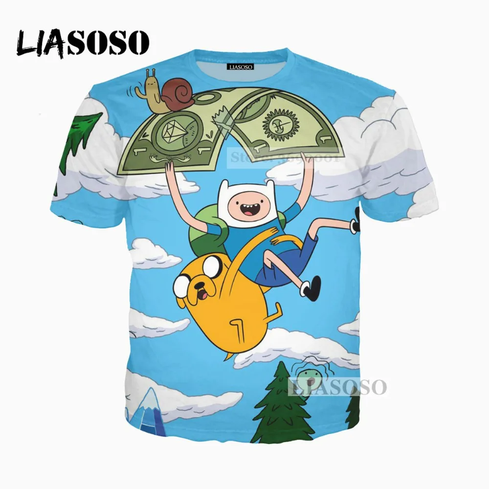 LIASOSO 2018 модные 3D с принтом Мужские и женские аниме из мультфильма Время