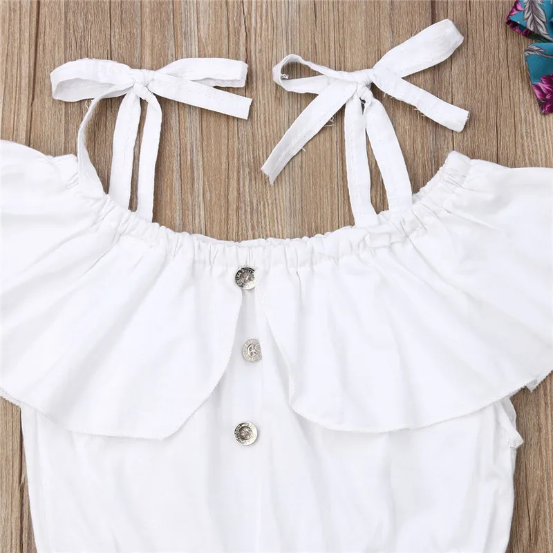 Комплект одежды из 3 предметов для маленьких девочек майка с оборками на