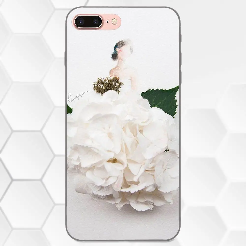 Мягкий чехол для Apple iPhone X XS Max XR 4 4S 5 5S SE 6 6S 7 8 Plus свадебное платье девушки |
