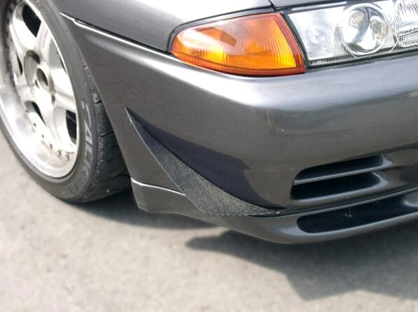 Автомобильный Стайлинг JDM стиль углеродного волокна передний бампер Canard