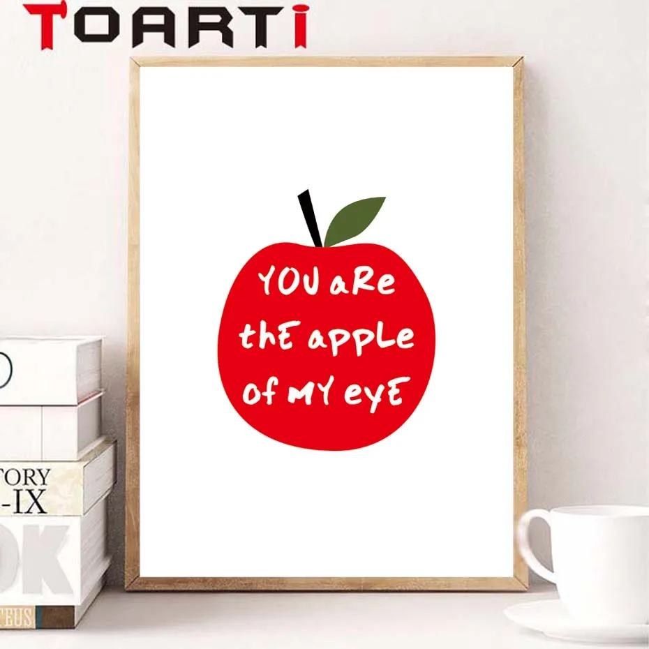 Вы-картина из холста Apple Of My Eye Art с принтом печатный плакат Настенная картина для