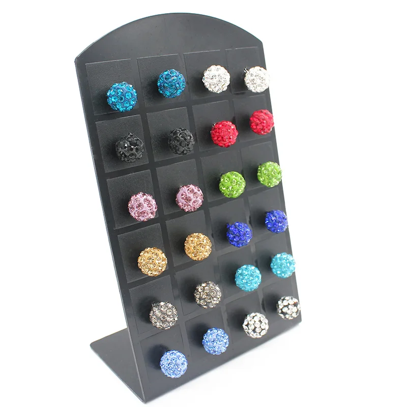 ISINYEE 12 пары/компл. модные серьги-гвоздики с хрустальными шариками для женщин и