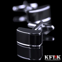 kflk jewelry shirt cufflinks for mens designer brand black cuff links wholesale boutons high quality wedding male guests