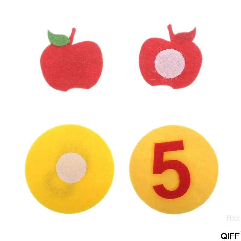 

Apple Tree Match Digital Teaching Toy Montessori Educational Toy Non-woven Puzzle Creative Toy Kindergarten Kids Math Toy
