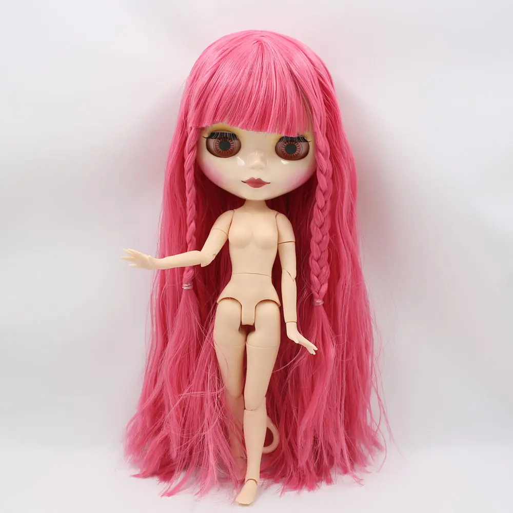 Ледяной DBS Blyth кукольные No.2476 розовые волосы тесьмой шарнирное тело из белой кожи