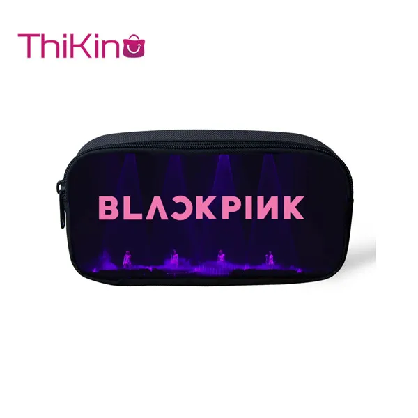 Thikin Blackpink KPop Повседневная сумка-карандаш для ручек, ручка для девочек, чехол для студенческого макияжа, сумки для хранения ручек, кошельки для детей - Color: CDZHL434K
