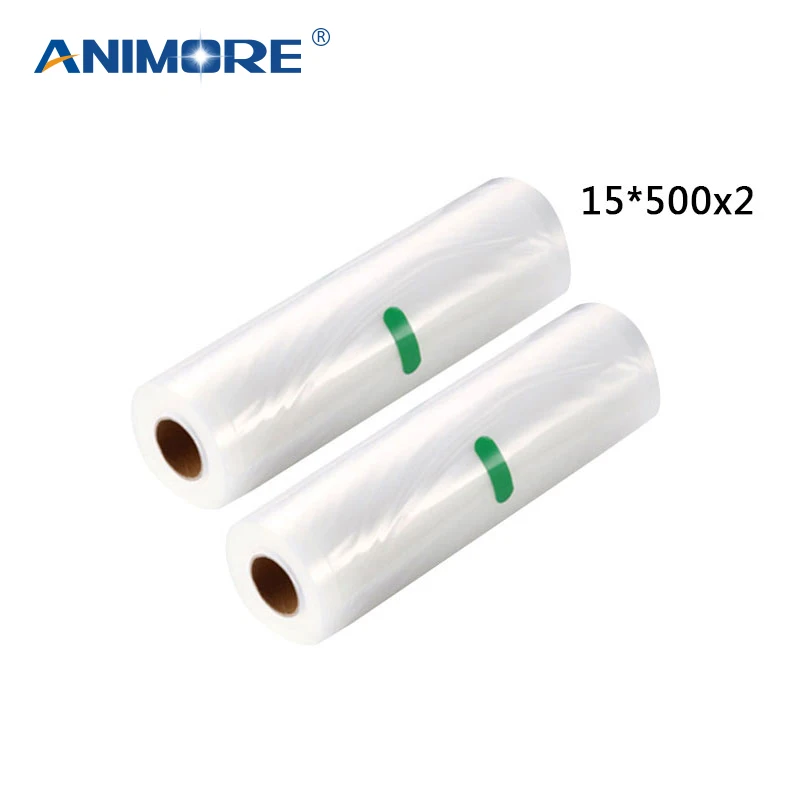 Вакуумный упаковщик ANIMORE 15x500 пакеты для хранения продуктов 2 рулона
