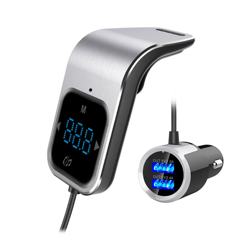 Модулятор FM передатчика YASOKRO противоскользящий беспроводной Bluetooth автомобильный
