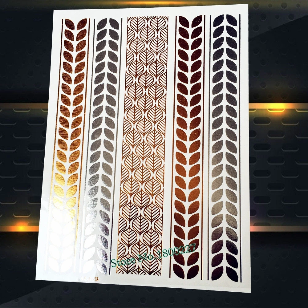 1 шт. большой размер Золотые Львы временная татуировка наклейка Женская хна