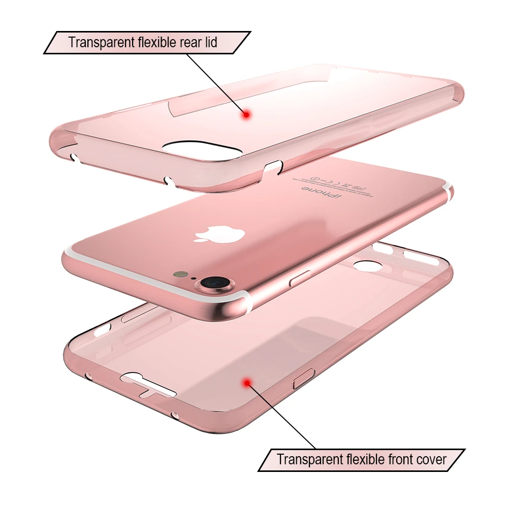 KISSCASE 360 Полный Чехол для iPhone X XS XR 8 7 Plus роскошный мягкий ТПУ чехол телефона Max 5 5S SE 6