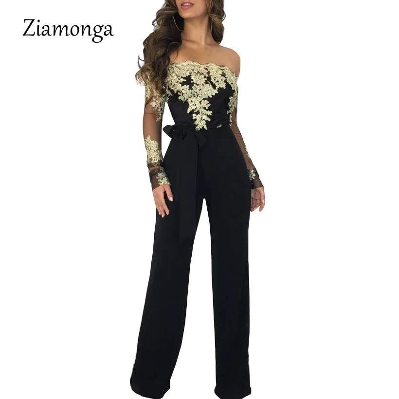 Ziamonga кружева лоскутное комбинезон Для женщин пикантные с открытыми п|Женские