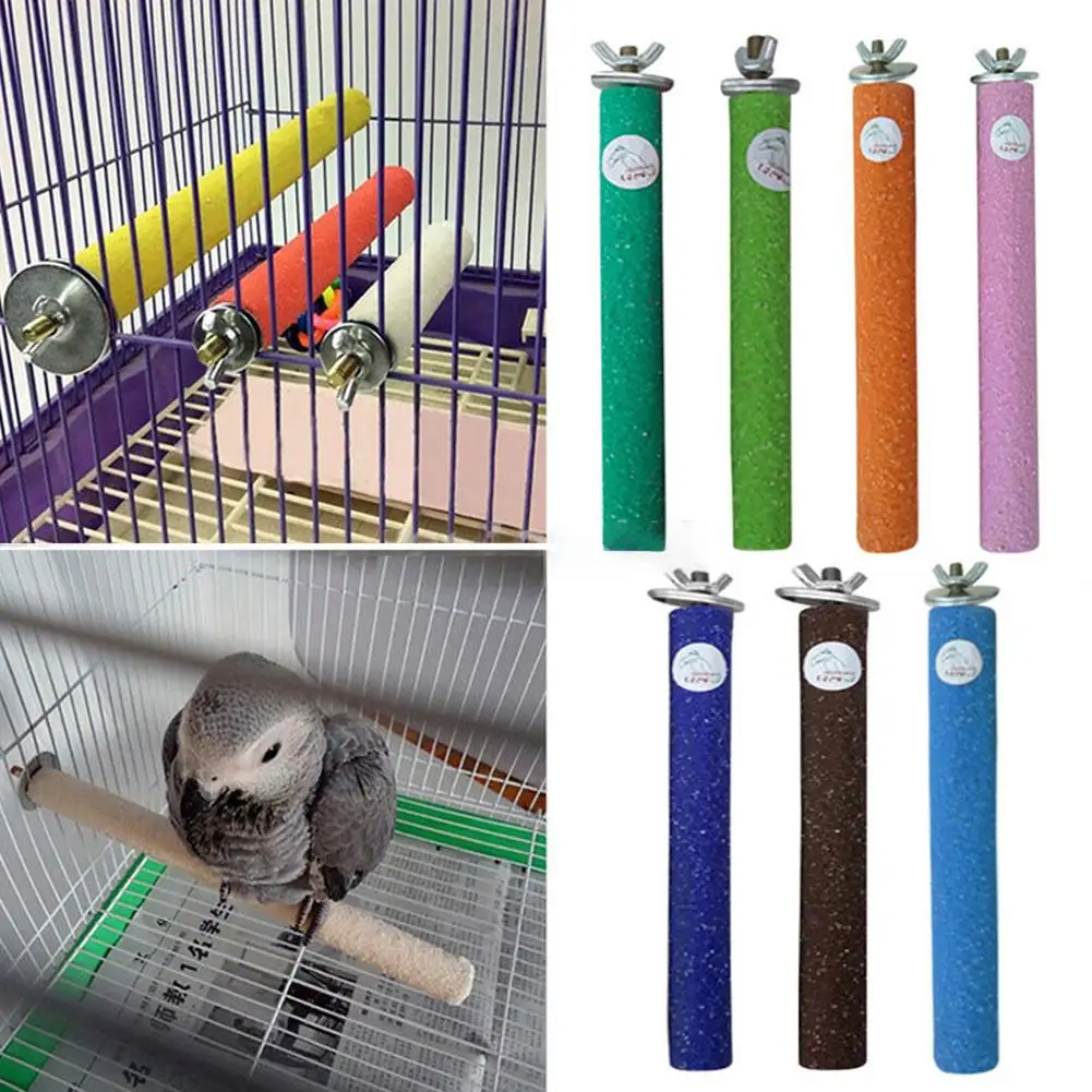 AsyPets Pet perches подставка Когтеточка жевательная игрушка для попугая случайный цвет