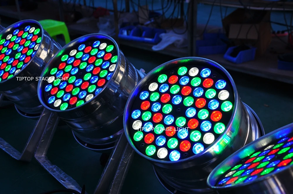 Бесплатная доставка 100 шт. 54X3W светодиодный DJ PAR Светильник RGBW 162 ватт DMX 512