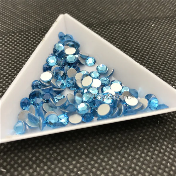 aquamarine TopStone Mult Размеры цвета кристалл не горячей фиксации Стразы супер яркие стеклянные стразы для 3D дизайна ногтей Самоцветы Сделай Сам платье одежда - Цвет: aquamarine