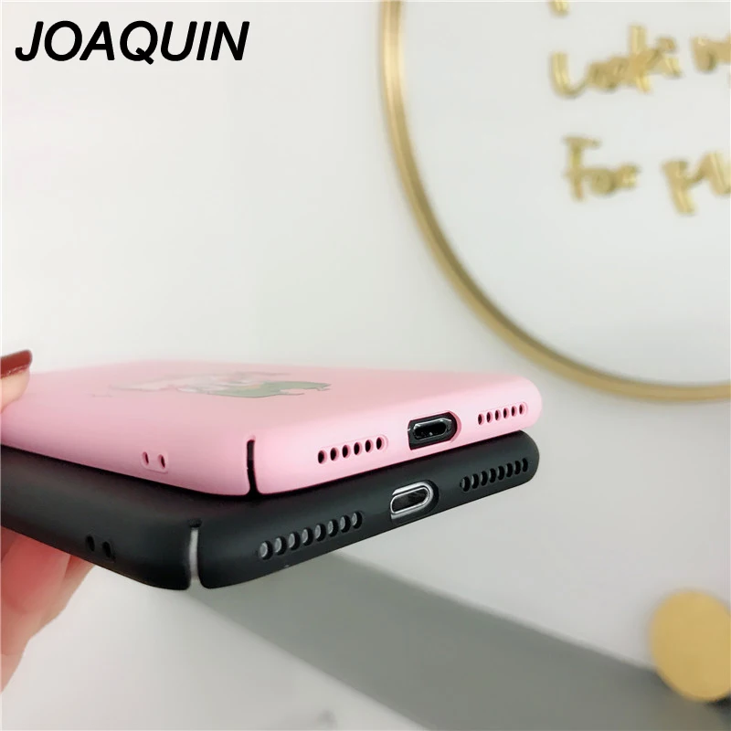 Милый мультяшный чехол для телефона iPhone X 8 Plus матовый ПК 7 6 6S Забавный жесткий на
