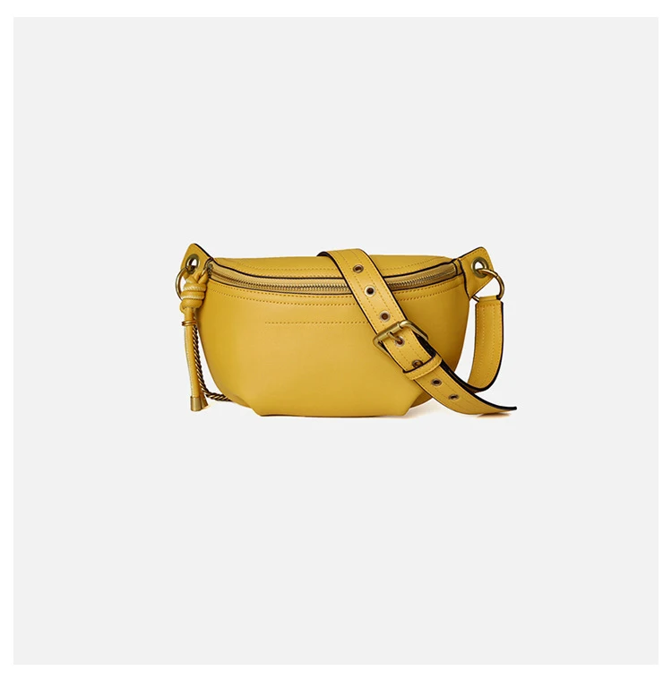 New Women Genuine Leather Waist Bag Fashion Shell Ladies Shoulder Messenger Bags Chic Chest Bags
