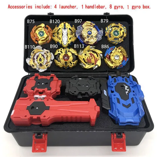 Beyblade Burst B-127 B-128 игрушки Арена распродажа бей лезвие с пусковым устройством и коробки, волчок, бейблэйд за упаковку Слива Fafnir Феникс Blayblade - Цвет: 8PCS - B