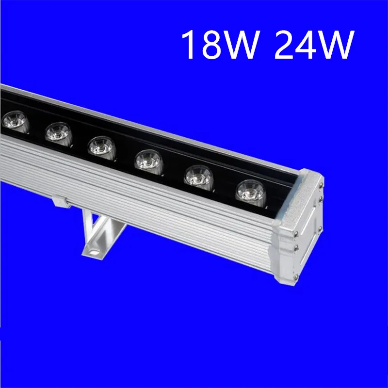 Новинка 1 м 18 Вт 24 Светодиодная настенная шайба ландшафтный свет AC24V AC85V 265V