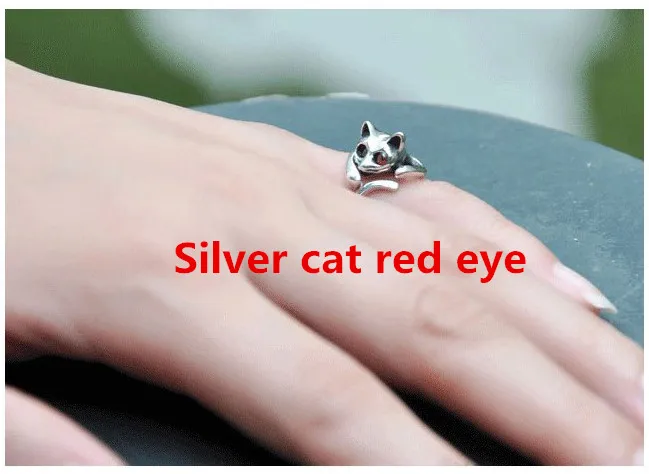 Модное высококачественное кольцо с котом ручная полировка набор со шнеком