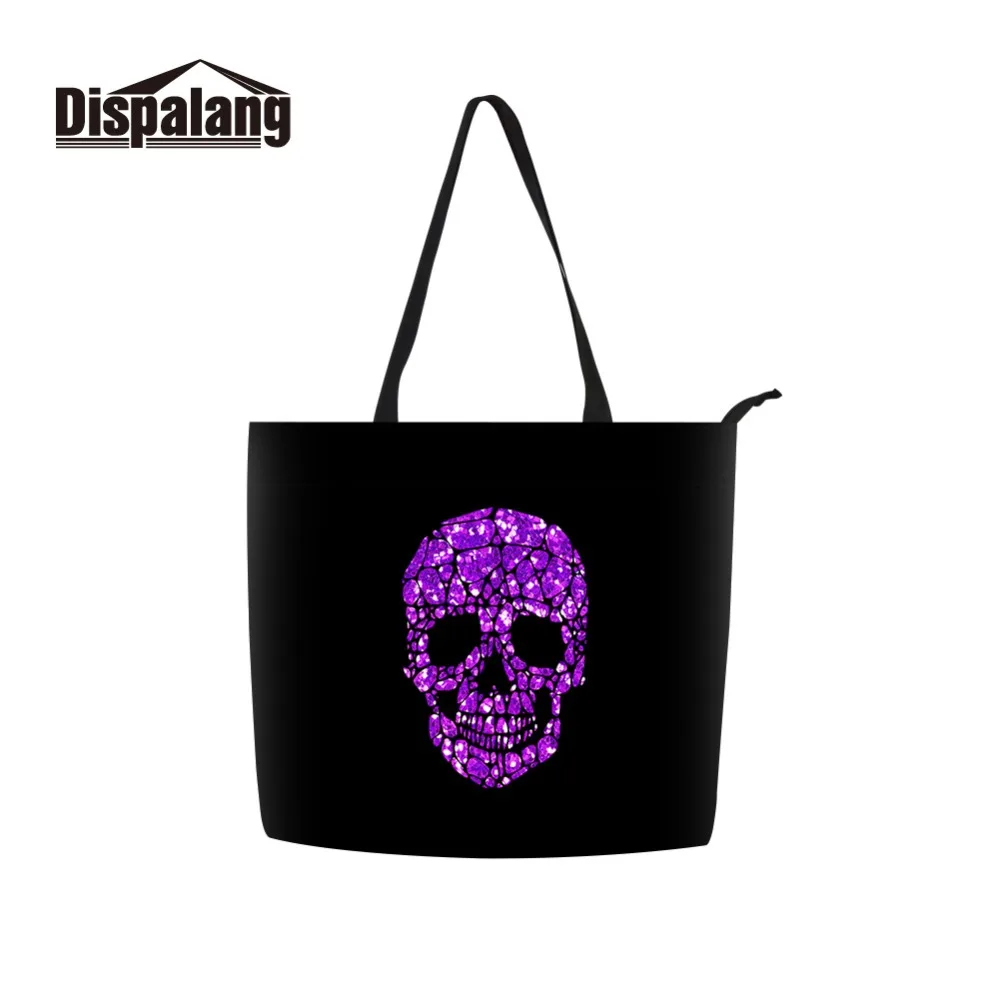 

Dispalang Trendy Style 1 MOQ Personalized Crossbody Bag Custom Bolso for Girl Design Skull Picture on Cloth Shopper for Lady