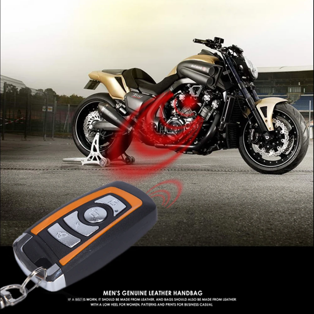 12 В Мотоцикл Скутер Autobike Противоугонная охранная сигнализация 12 В пульт дистанционного управления двигатель запуск мотоцикла одна сигнализация