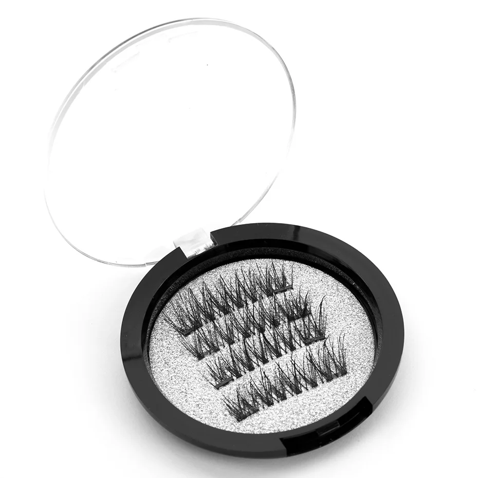 Genailish 4 peices/пара накладные ресницы на магнитах 3d толстые полные полоски ресниц