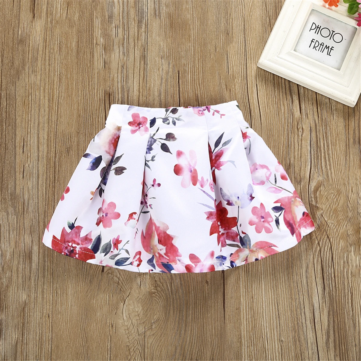 Модные топы для маленьких девочек жилет и короткие платья с цветочным рисунком