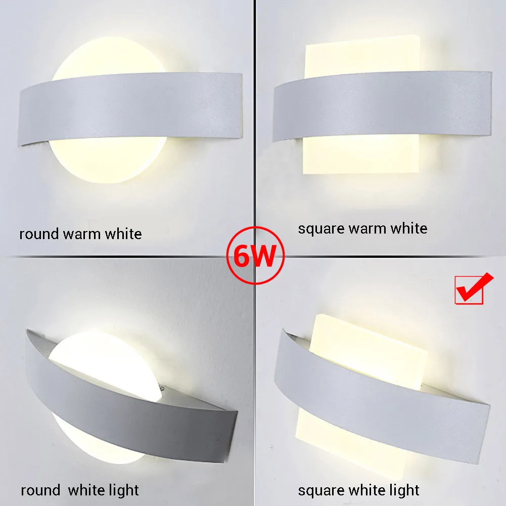 

Waterproof LED Light Wall Lamp 6W Corridor Bedroom Bedside Bath Sconces KTV Decor Stairwell Aisle Modern Balcony Night Light