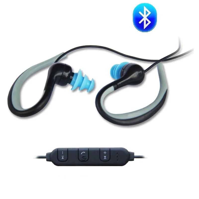 IPX8 водонепроницаемые Bluetooth наушники для плавания и бега Беспроводные 4 2