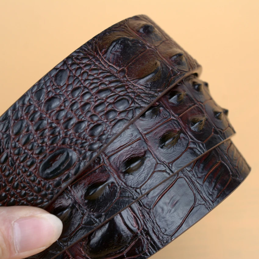 Мужской ремень Three-di из кожи аллигатора с текстурой под крокодиловую кожу |