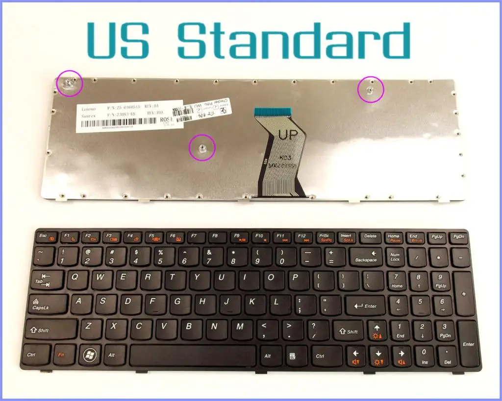 

Английская версия клавиатуры для ноутбука Lenovo V580 B590 V570G V570A 25-013358 V-117020FS1