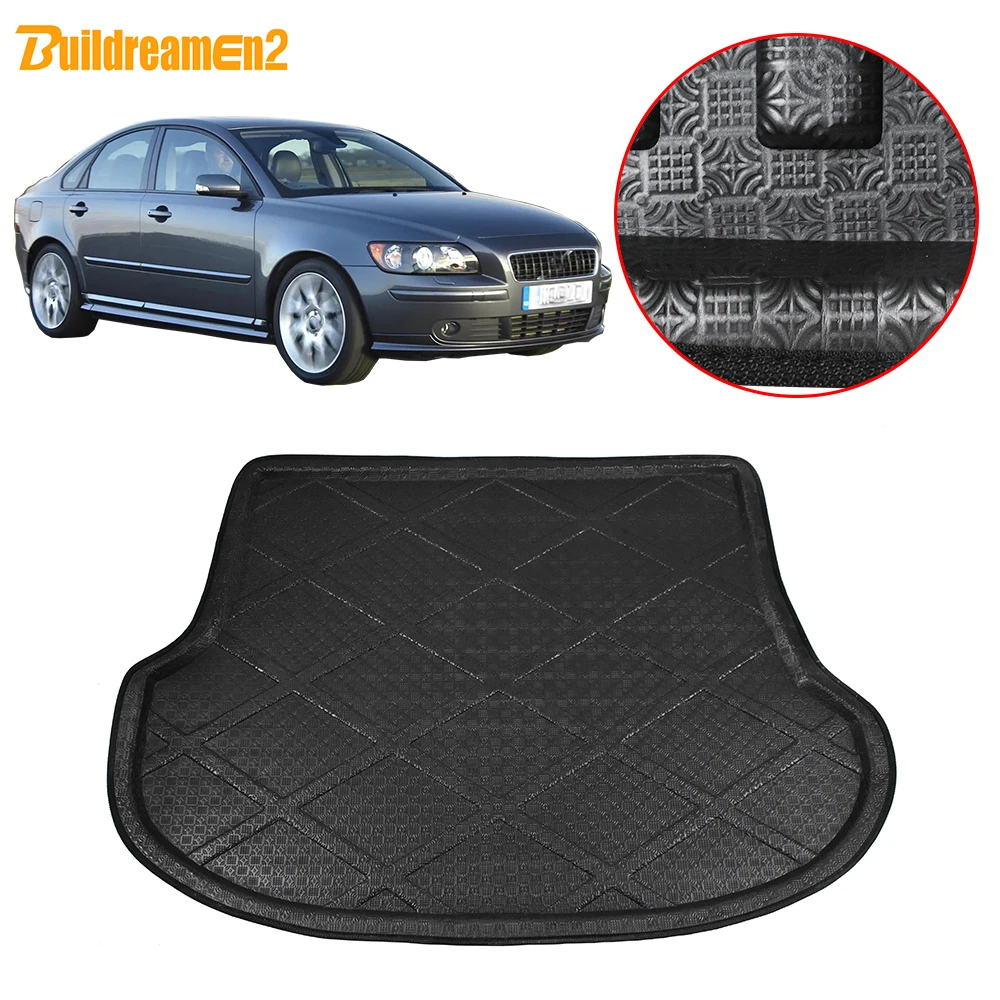 Buildreamen2 для Volvo S40 2004-2018 багажник автомобиля Mat задний поддон обуви лайнера ковров