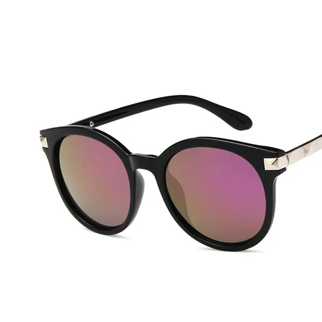 purple COOLSIR Gafas De Sol Mujer новые корейские модные ретро солнцезащитные очки, хипстерские блоггеры, цветные светоотражающие солнцезащитные очки - Цвет линз: purple