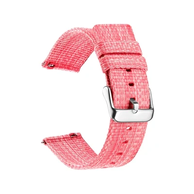 18 мм 20 мм 22 мм 24 мм нейлоновый ремешок для часов Amazfit Bip Amazfit Stratos Quick Release для Garmin Vivoactive3 Huawi Watch GT - Цвет: Pink Red