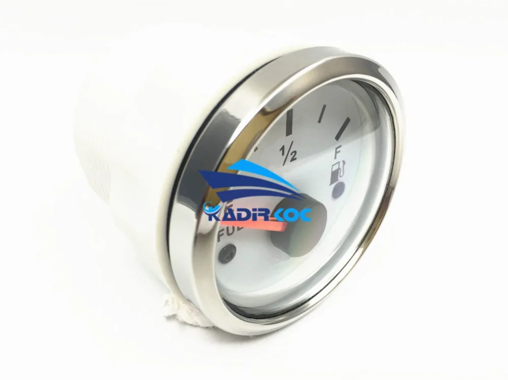 Упаковка из 1 52 мм Морской Указатель уровня топлива 0-190ohm/240-33ohm входной сигнал датчик уровня топлива с красной или Желтой подсветкой