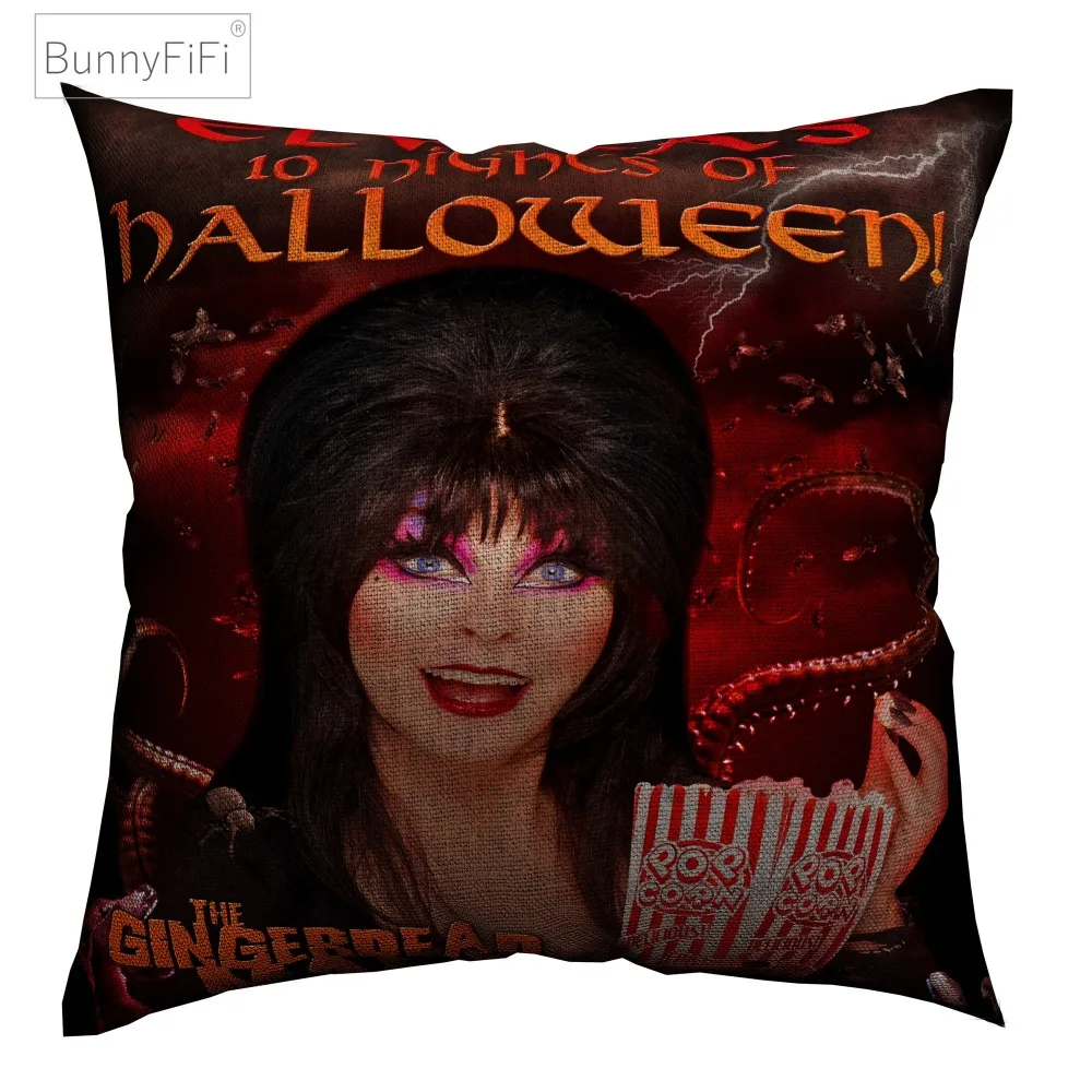 Эльвира Хэллоуин жуткий декоративная льняная Наволочка на подушку подушка чехол