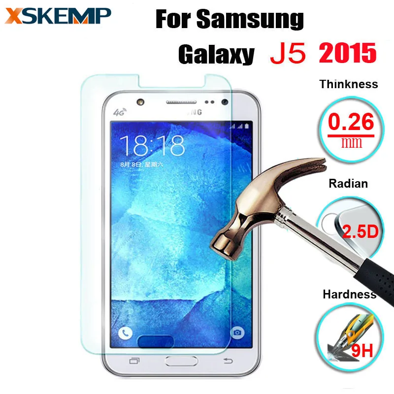 Высококачественное закаленное стекло 9H HD 0 26 мм для Samsung Galaxy J5 2015 SM J500F защита