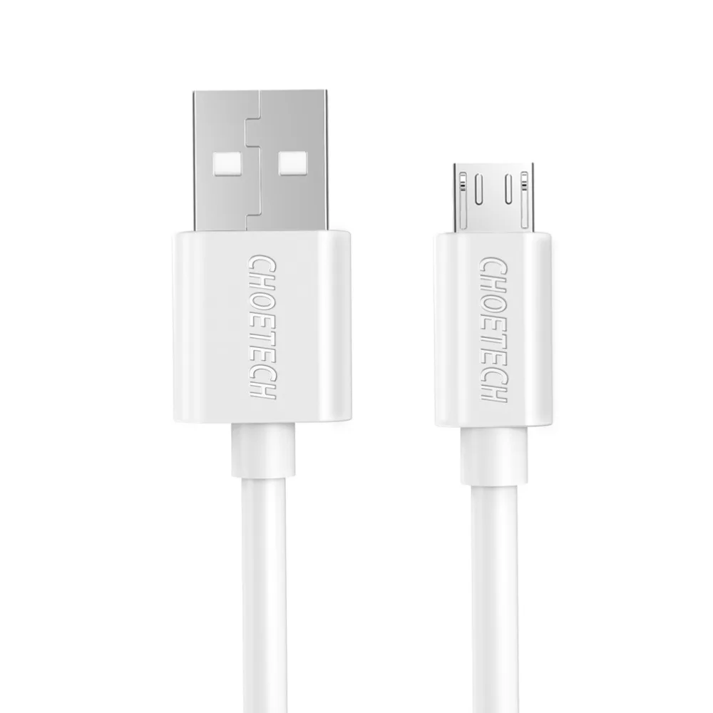 Choetech Кабель Micro Usb 5V 2.4A USB для быстрой зарядки длиной 1 м 0 5 TPE кабель мобильного